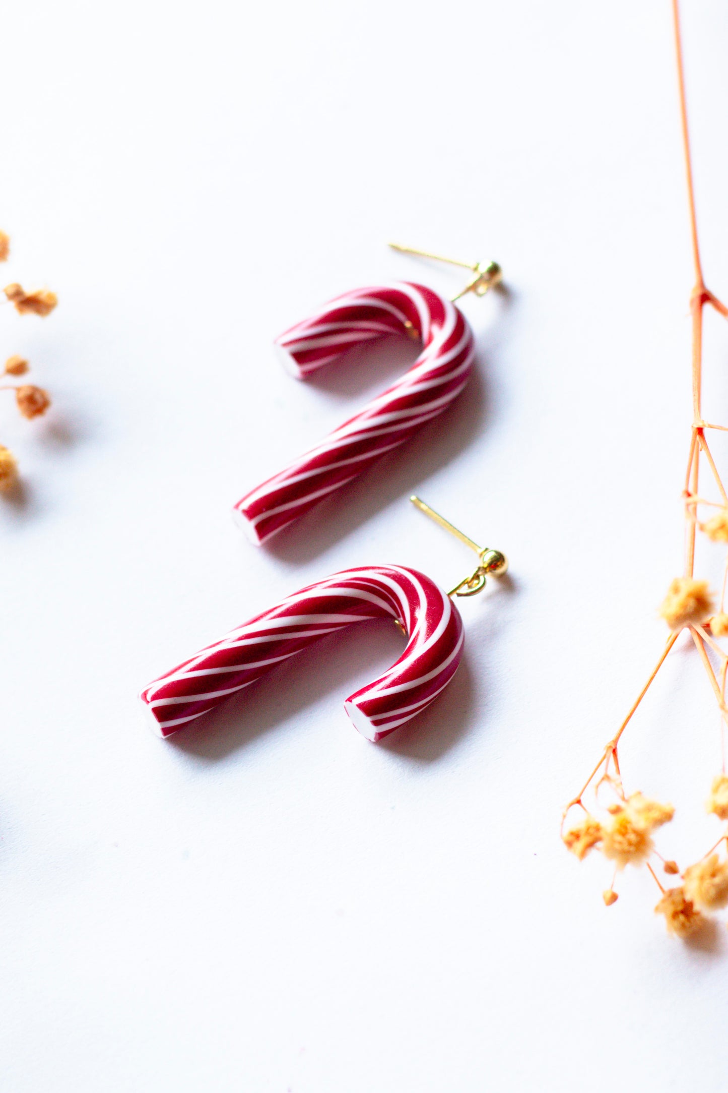 Classic Red Stripe Candy Cane Dangles