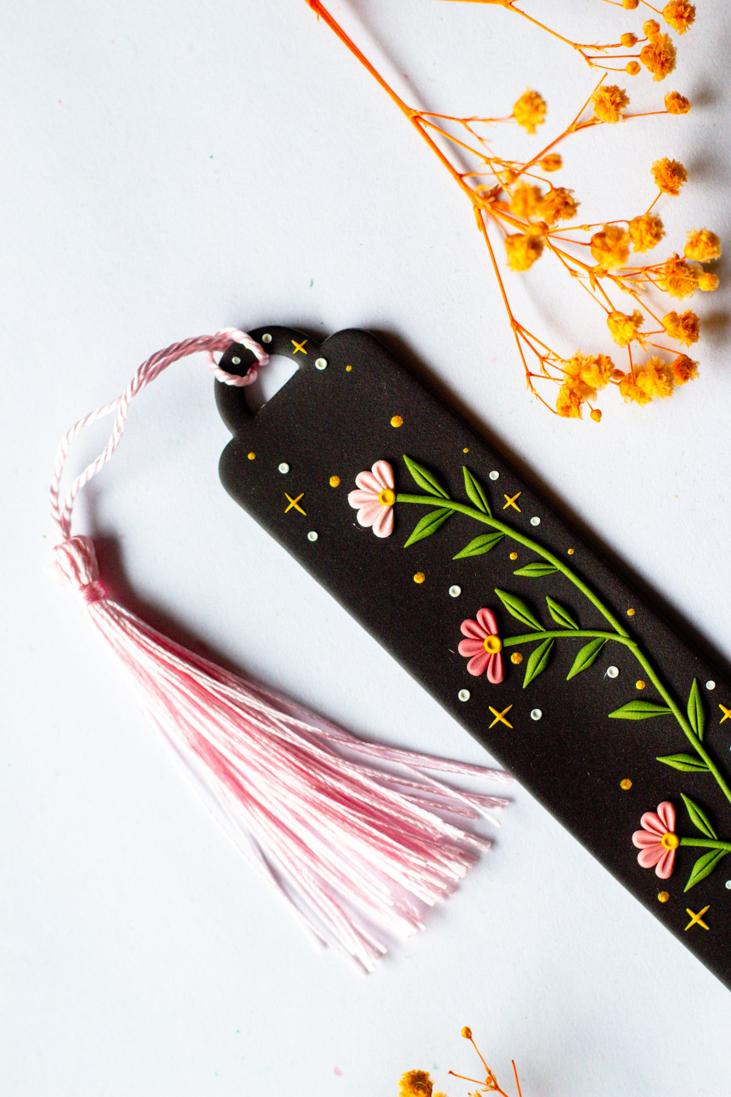 Floral Magic Bookmark 002 // Black