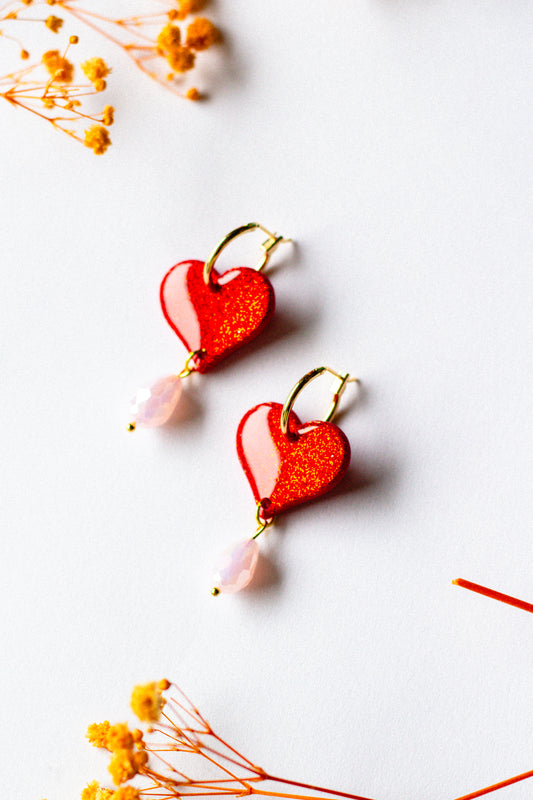 Love Drops // Red Glitter