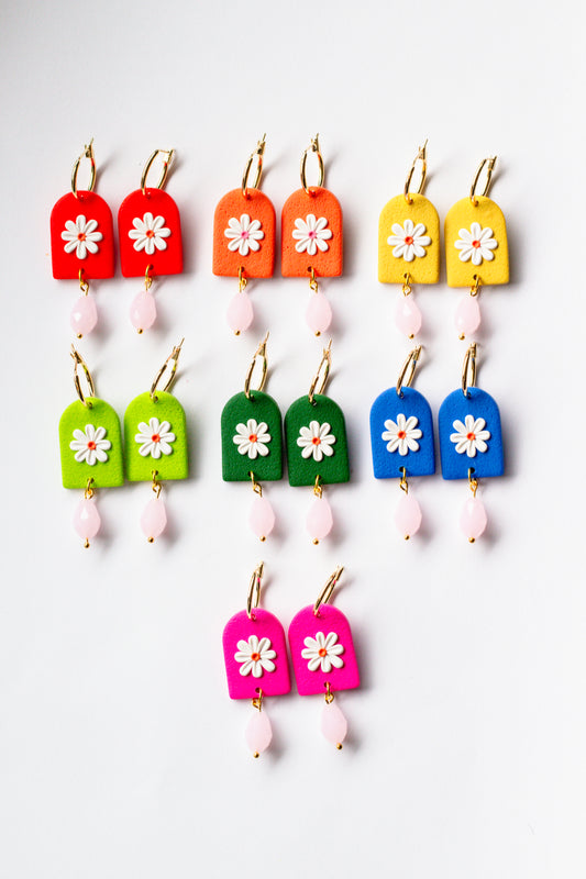 Daisy Arch Hoops - Multiple Colours