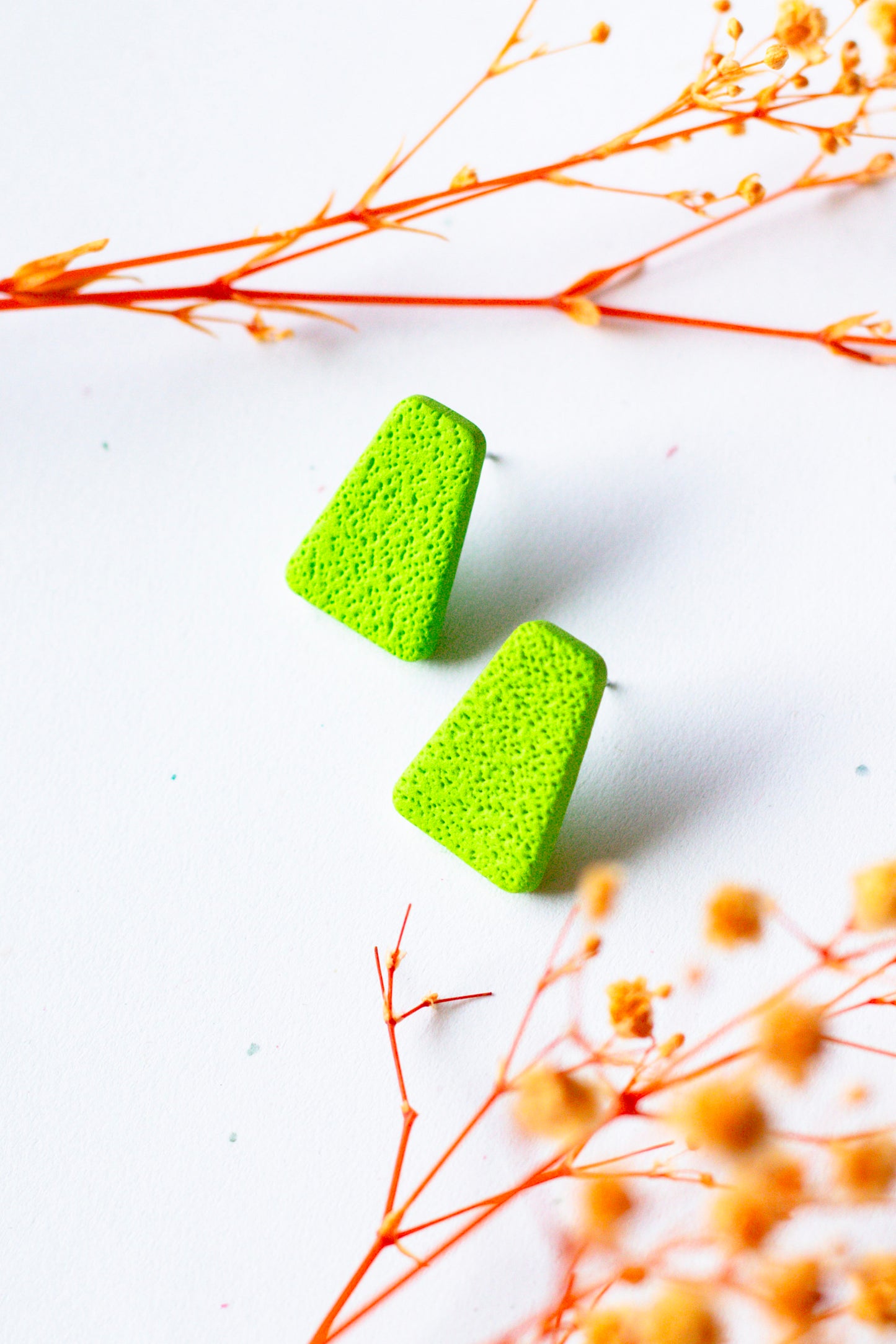 Textured Studs // Lime Green