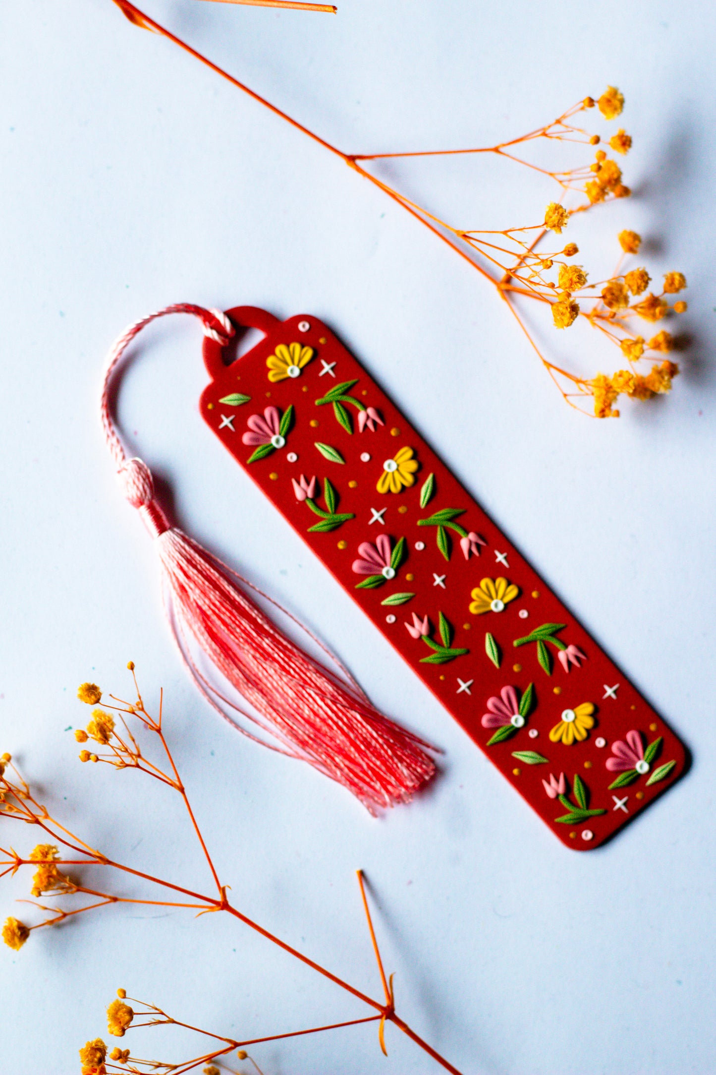 Floral Magic Bookmark // Rust