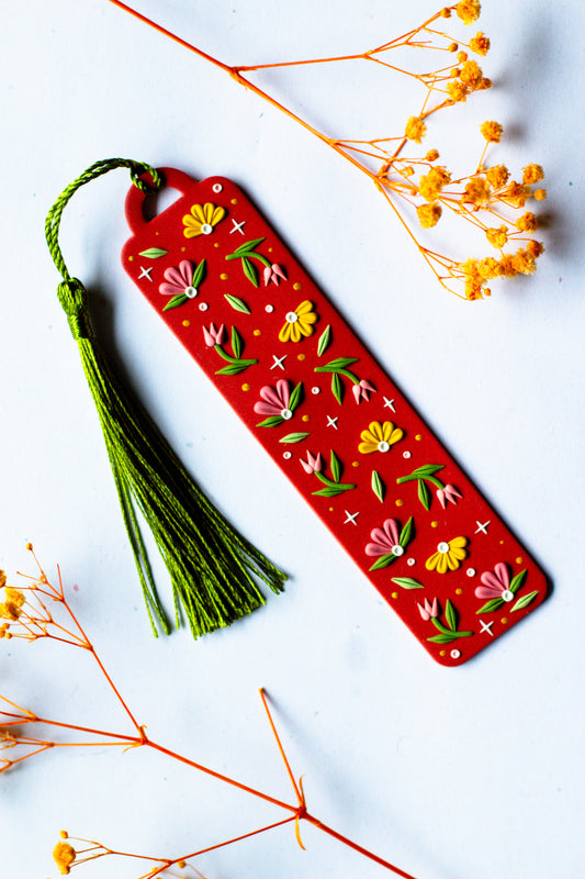 Floral Magic Bookmark // Rust