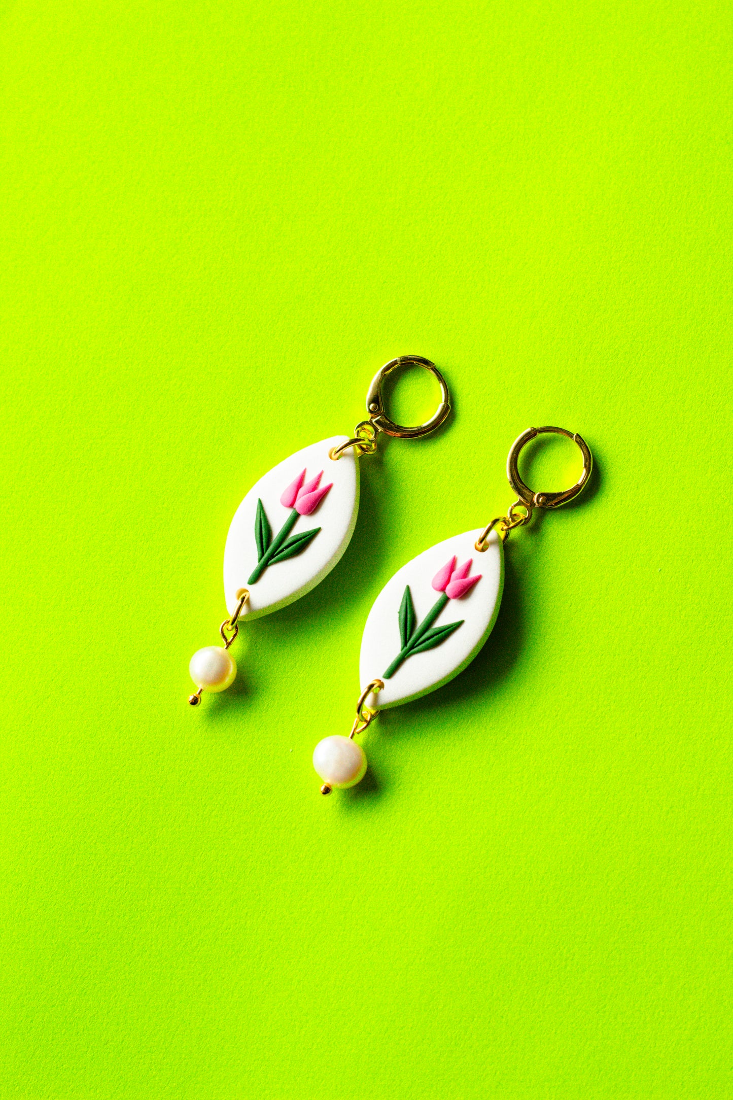 Tulip Dangle + Freshwater Pearl - Multiple Colours