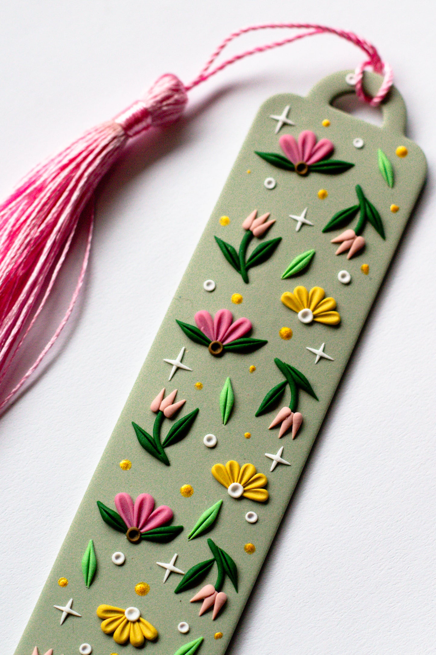 Floral Magic Bookmark // Pale Green