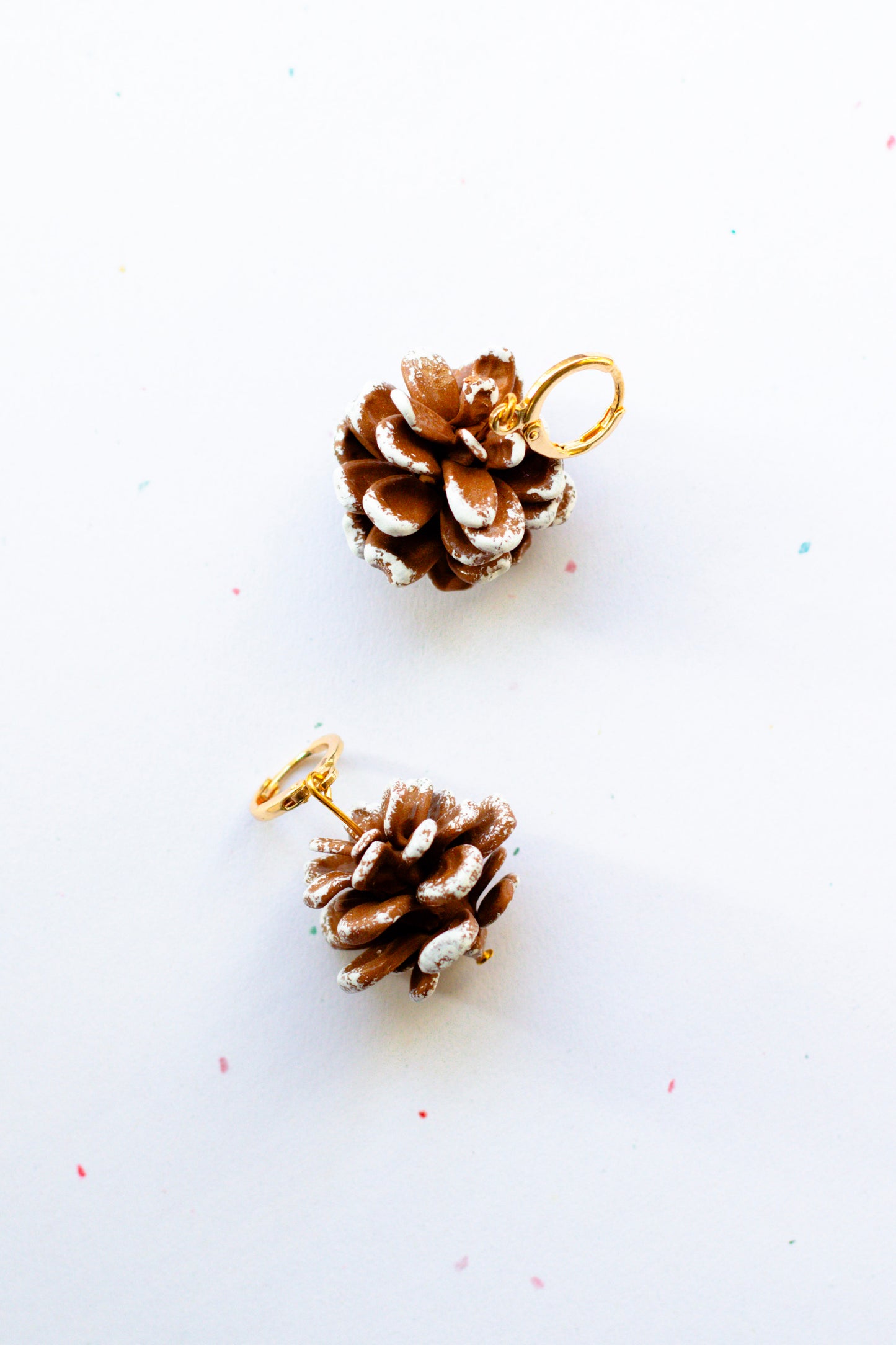 Pre-Order - Pinecone Huggie Hoops