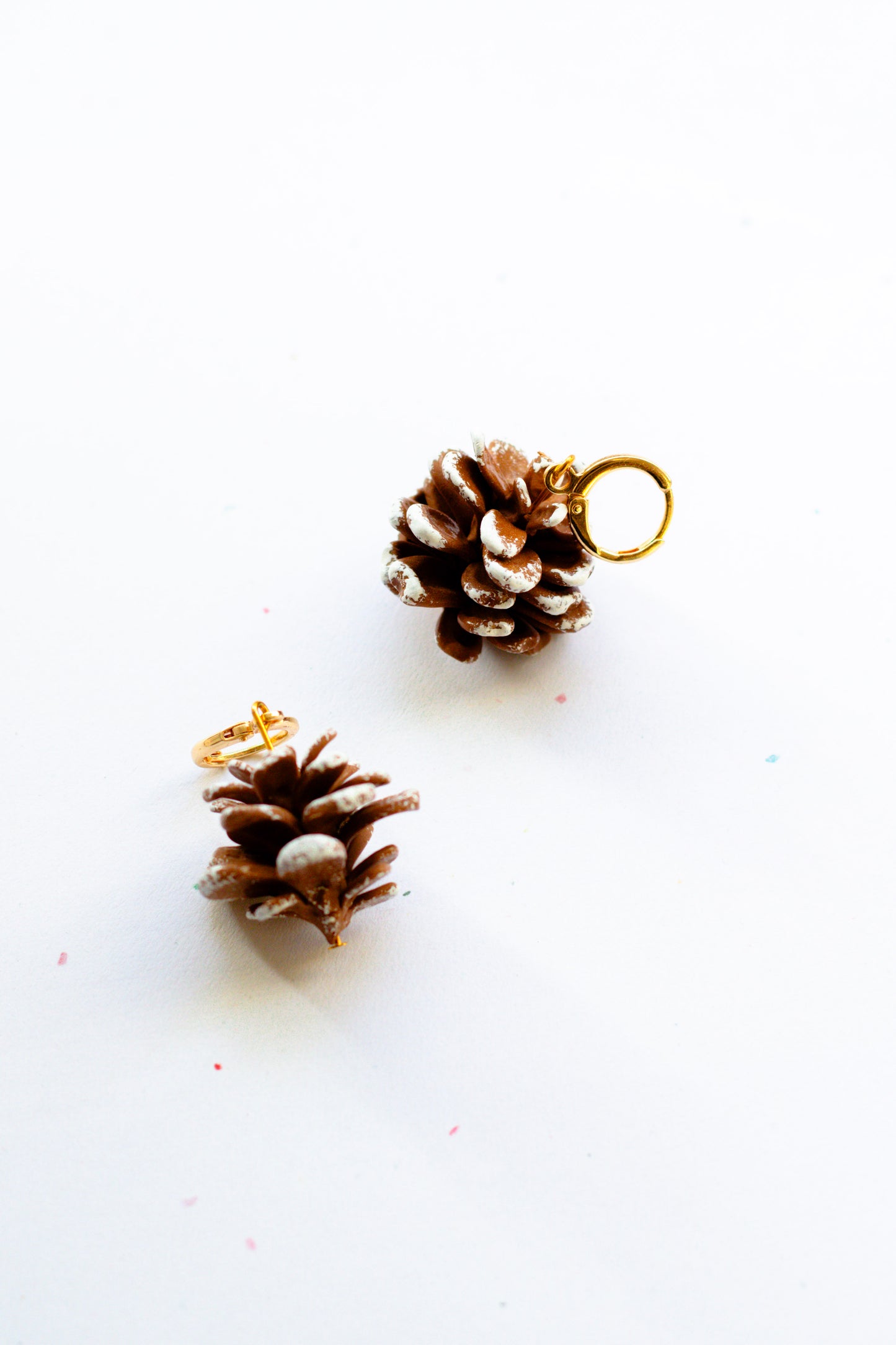 Pre-Order - Pinecone Huggie Hoops